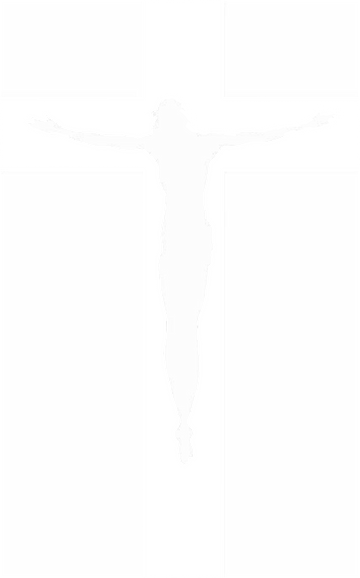 White Cross shape of Jesus